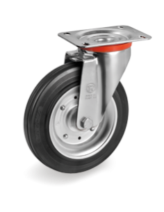 Roues De Remplacement Pour Poubelle Extérieure - 2 Roues Caoutchouc Silencieuses, Axe De 48 Cm
